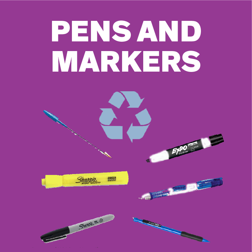 Pens and markers can be recycled at UIC