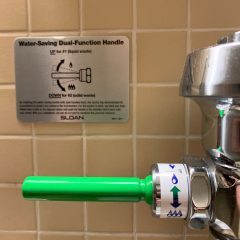 Dual flush toilet handle